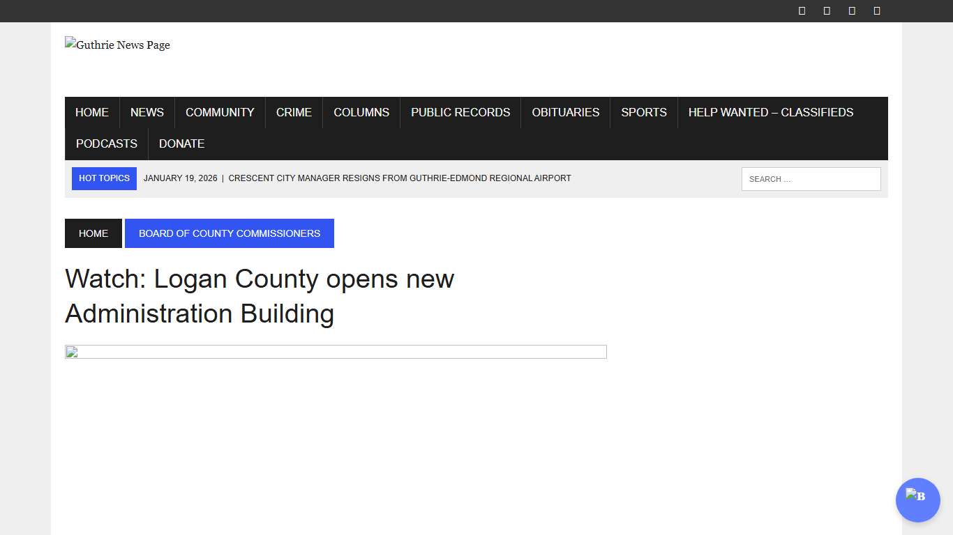 Watch: Logan County opens new Administration Building – Guthrie News Page