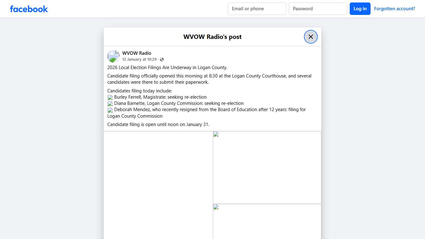 WVOW Radio - 2026 Local Election Filings Are Underway in... Facebook