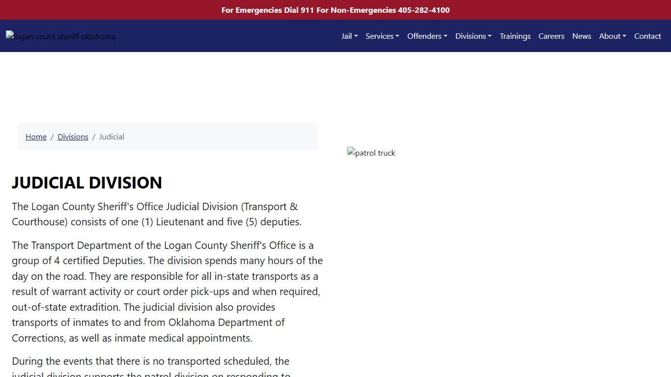 Judicial Division - Logan County Sheriff's Office